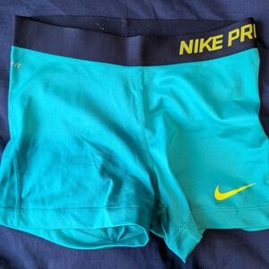 Nike Pro Teal Shorts
